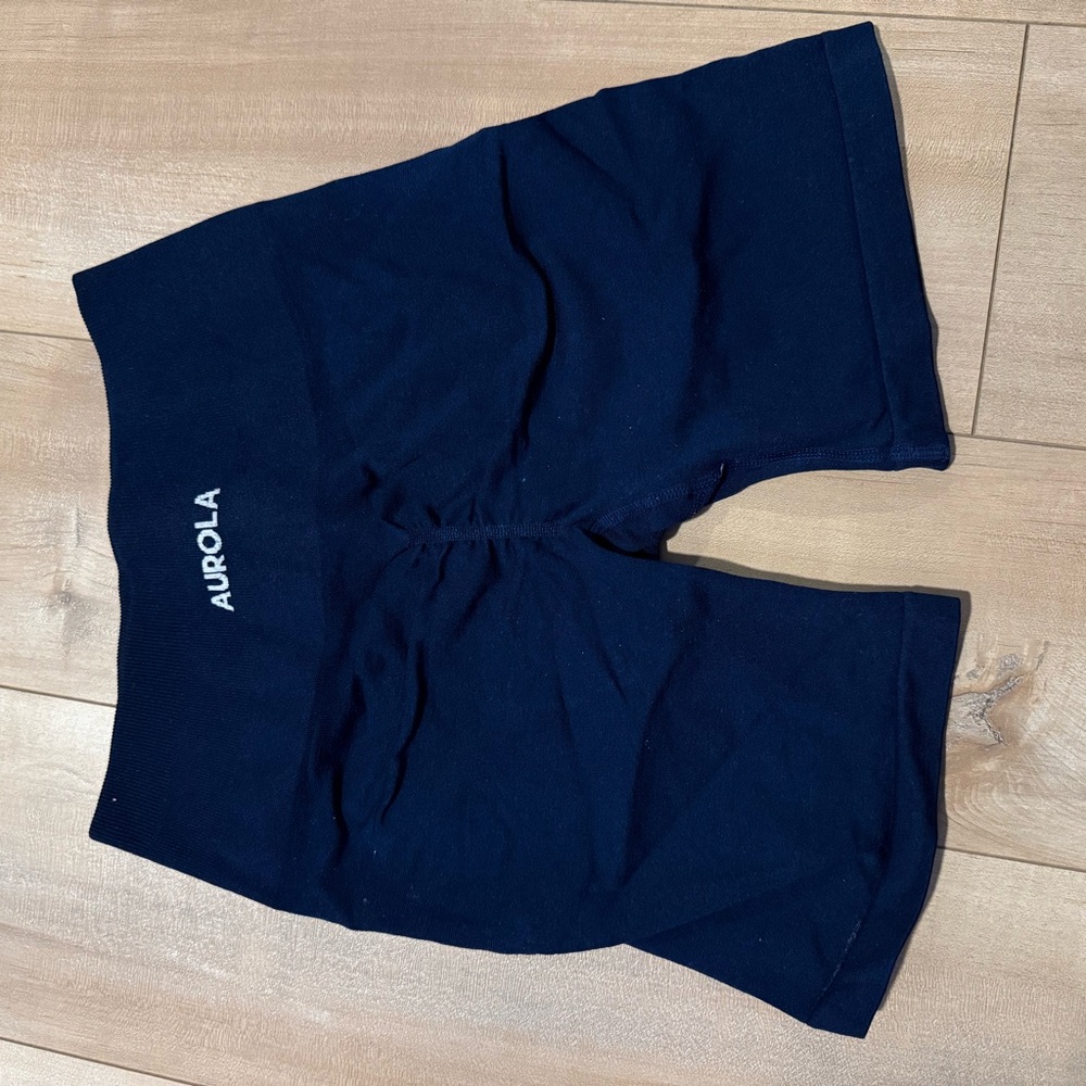Aurola Navy Biker Shorts
